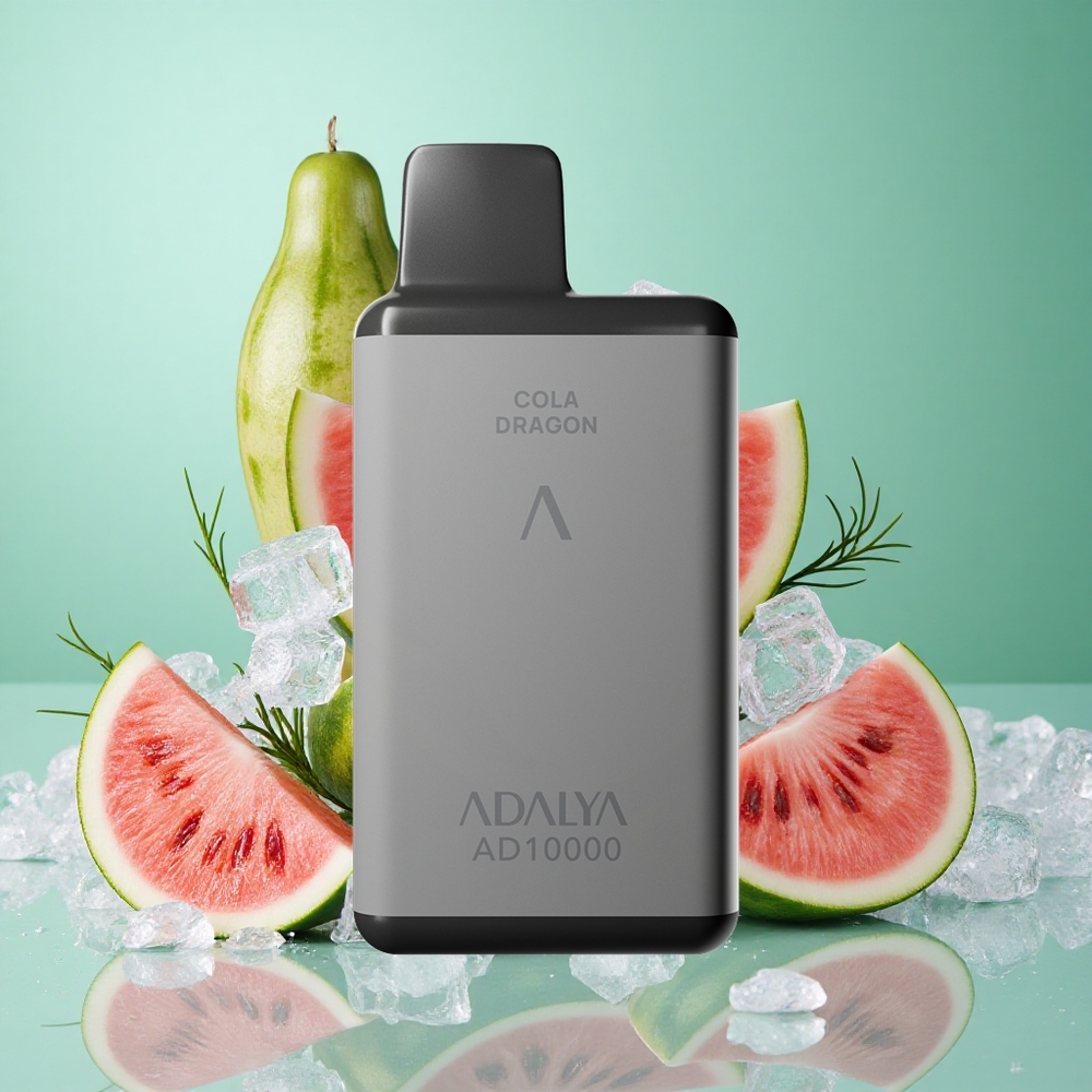 Adalya AD 10000 Puffs Space gray srebrna barva z USB-C polnjenjem