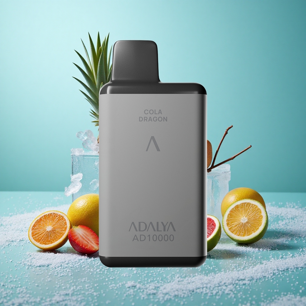 Adalya AD 10000 Puffs Za enkratno uporabo Vape Prostorsko siva z 14 ml e-tekočine
