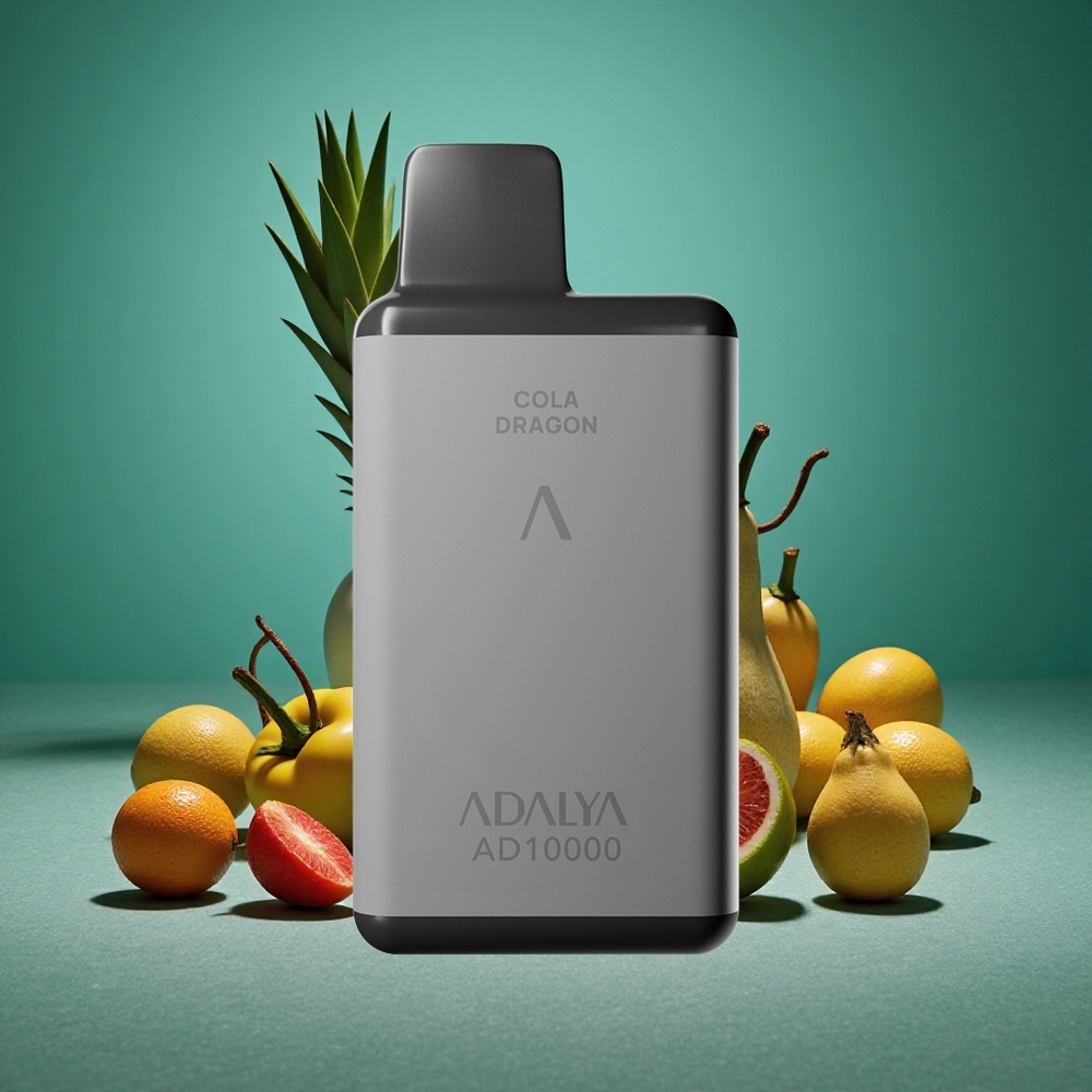 Adalya AD 10000 Puffs Za enkratno uporabo Vape Vesoljsko siva barva z aluminijasto cevjo