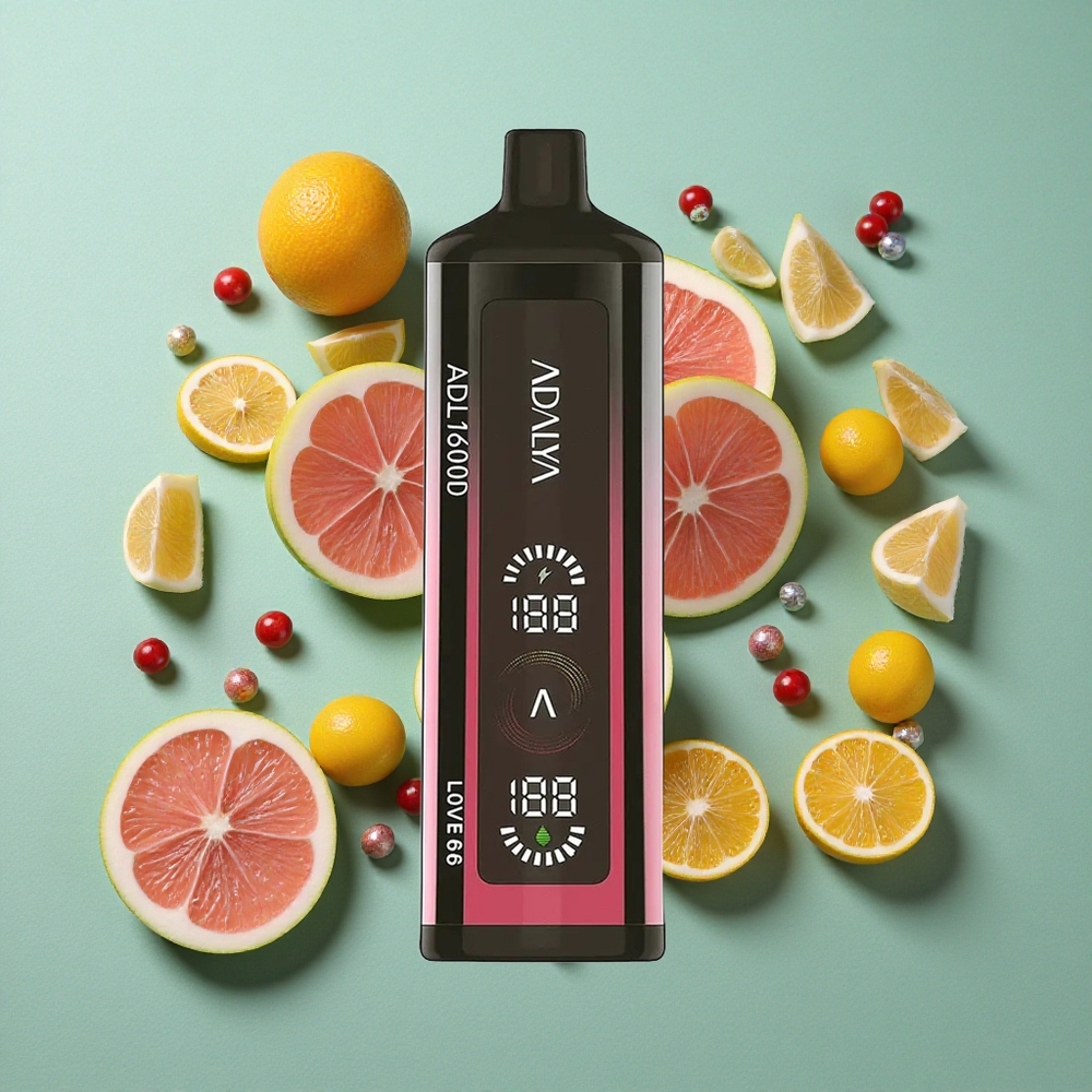 Adalya ADL 16000 PRO Puffs Za enkratno uporabo Vape Ljubezen 66 z digitalnim zaslonom in 25ml tekočine