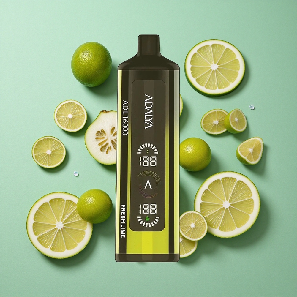 Adalya ADL 16000 PRO Puffs Za enkratno uporabo Vape Sveža limeta (25ml USB-C)