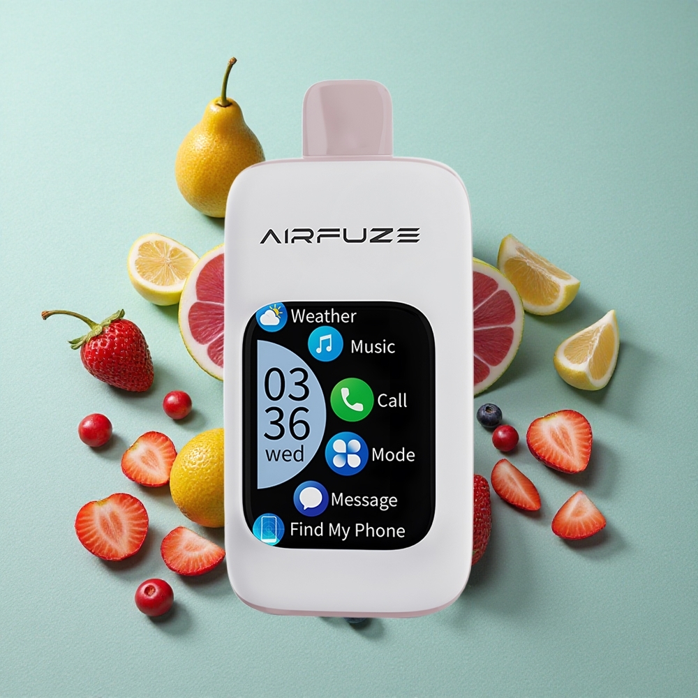 AirFuze Smart 30000 Puffs Za enkratno uporabo Vape Jagodni Eksplozija (Berry Burst) z zaslonom 201 TFT na dotik
