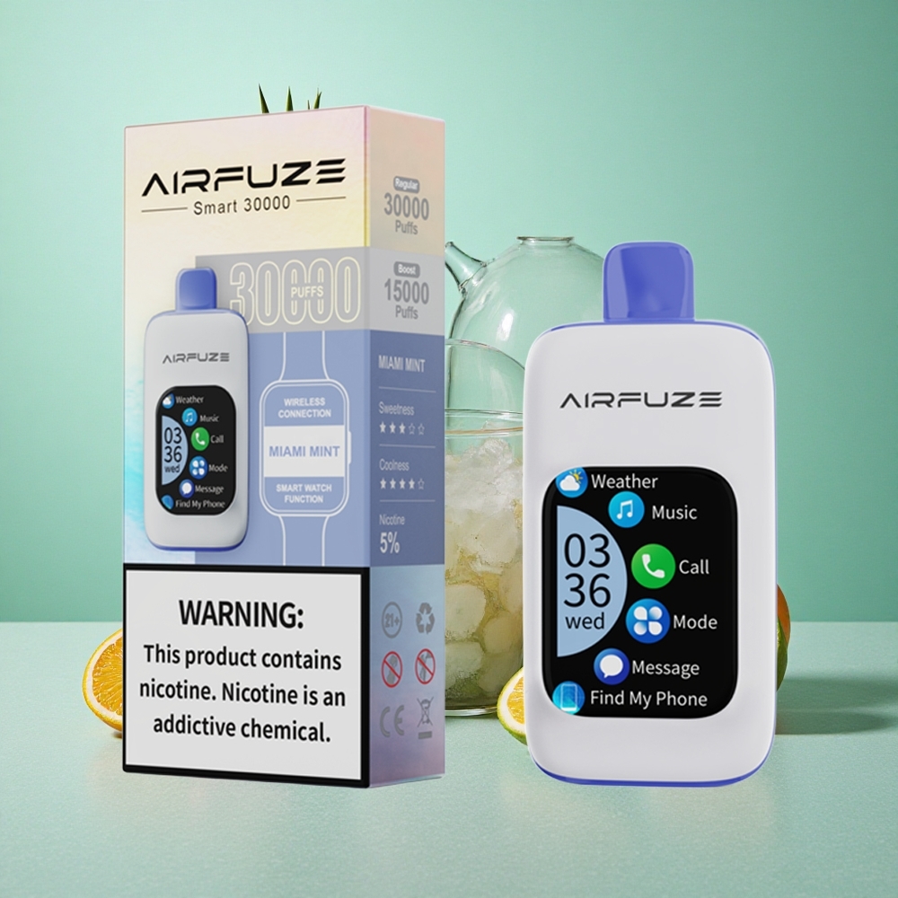 AirFuze Smart 30000 Puffs Za enkratno uporabo Vape Miami Meta z zaslonom 201\ TFT z dotikom