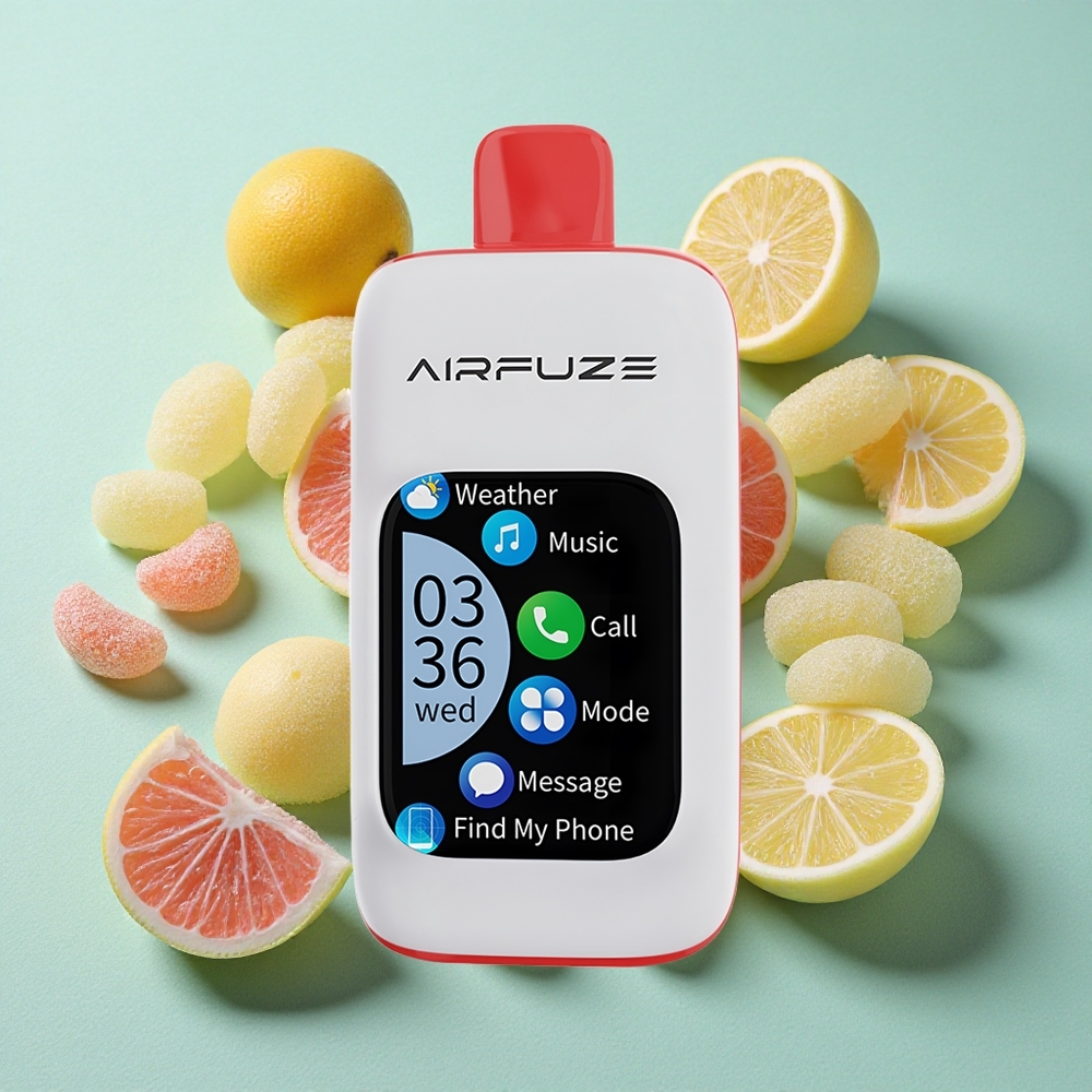 AirFuze Smart 30000 Puffs Za enkratno uporabo Vape Sour Lush Gummy (Dimenzije 50x25x1049 mm Nikotin 5)