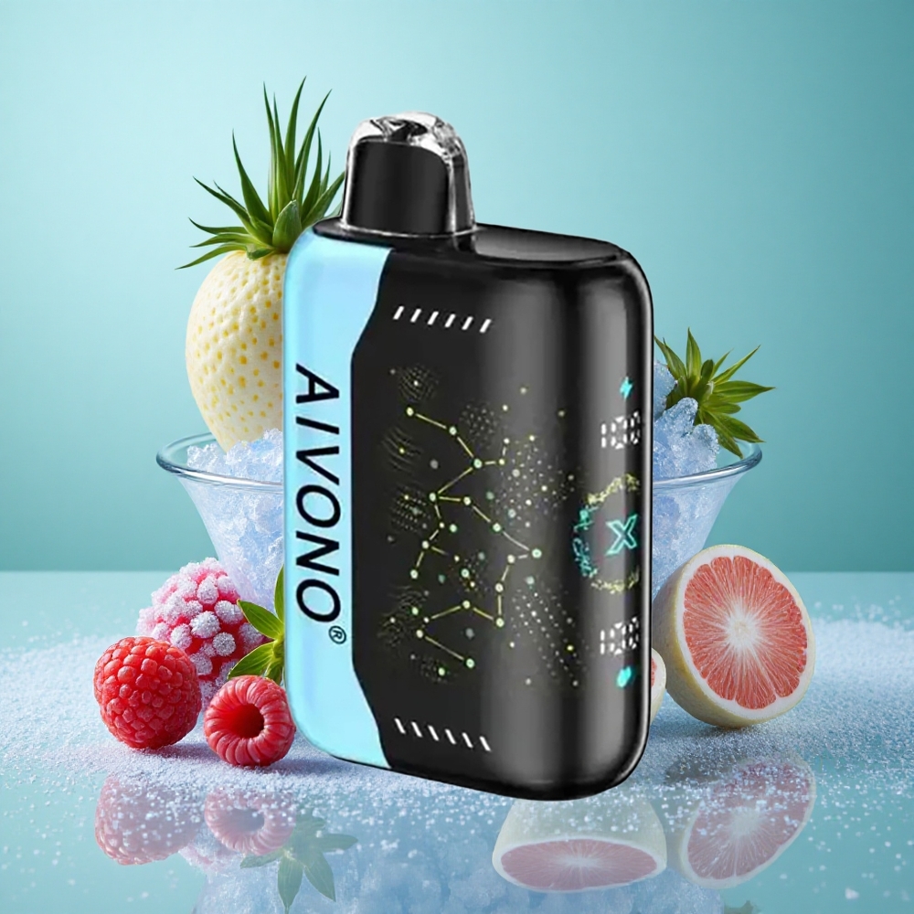 Aivono AIM BOOM 25000 Puffs Modra Malina Led 28ml Kapaciteta E-Tekočine