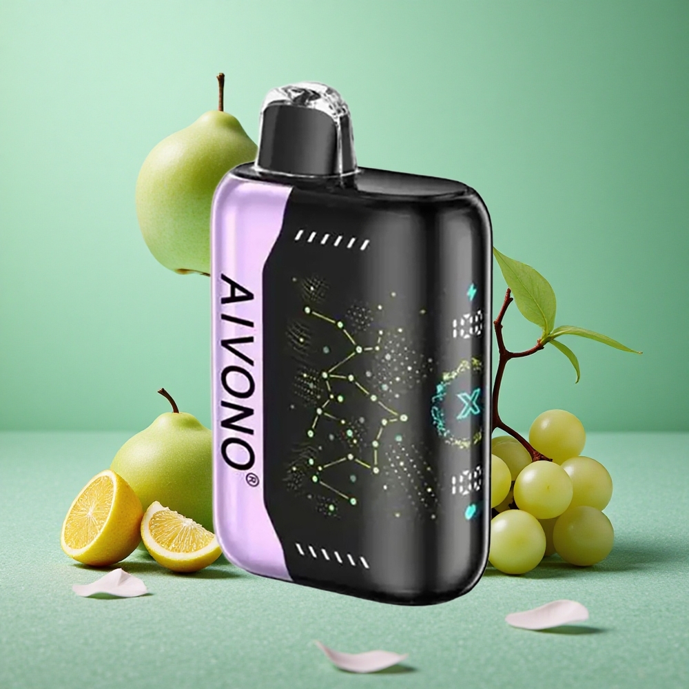 Aivono AIM BOOM 25000 Puffs Zeleno jabolko Grozdje z 28ml E-tekočine