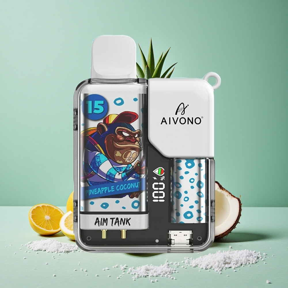 Aivono AIM-TANK 9500 Puffs Ananas Kokos (18ml E-tekočina 650mAh Baterija)