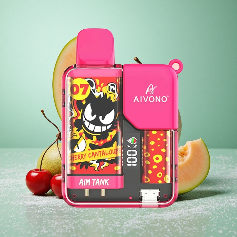 Aivono AIM-TANK 9500 Puffs Češnja Dinja z 18ml E-tekočine in 650mAh Baterijo