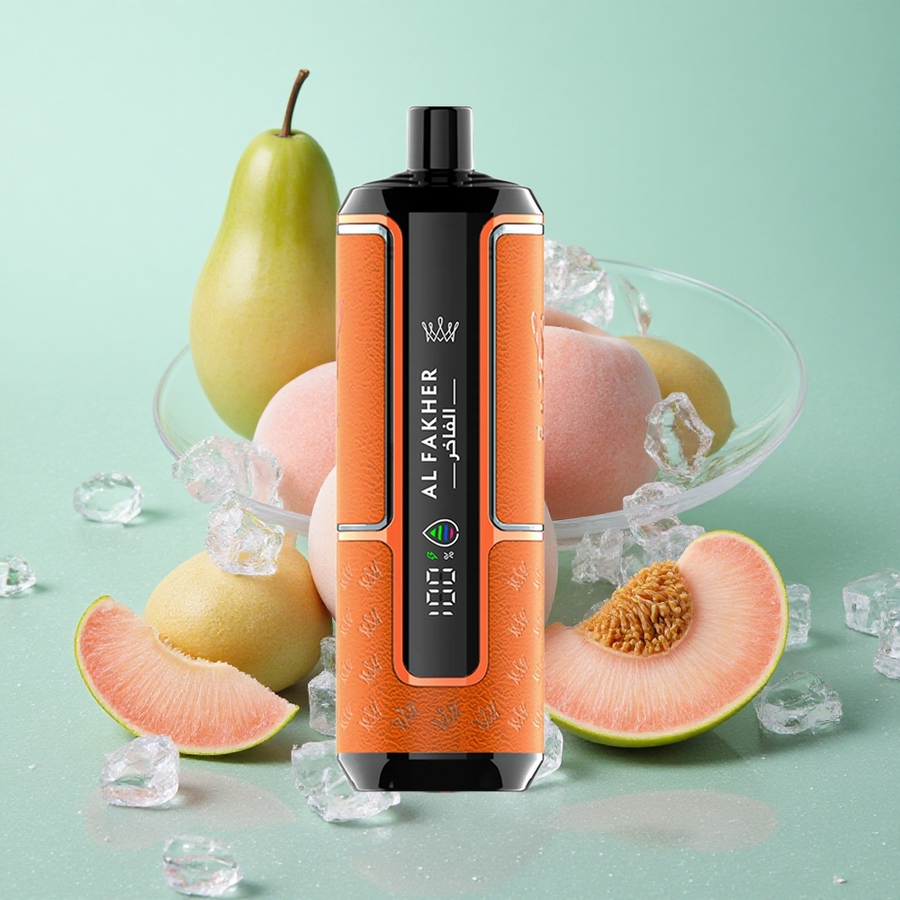 Al Fakher Crown Bar 15K Hypermax Enkratna E-cigareta s 22ml tekočine in breskva led (Peach Ice)