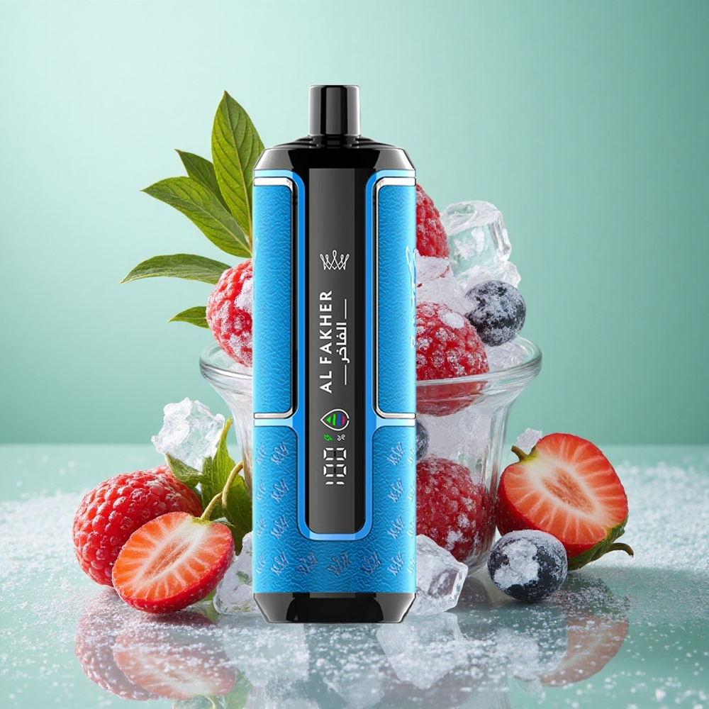 Al Fakher Crown Bar 15K Hypermax Enkratna E-cigareta z 22ml E-tekočine in Jagodični Led