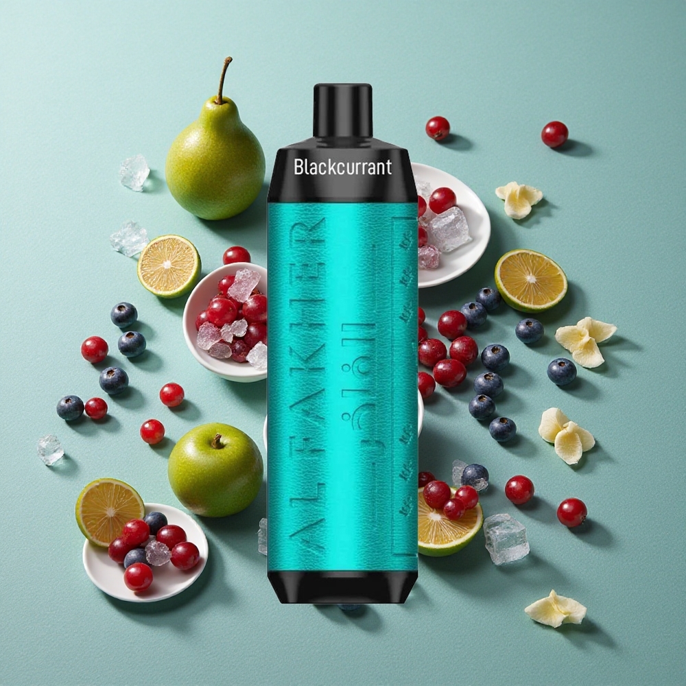 Al Fakher Crown Bar 8000 Kristalna Enkratna Vape Črni Ribez-Led z 18ml E-tekočine