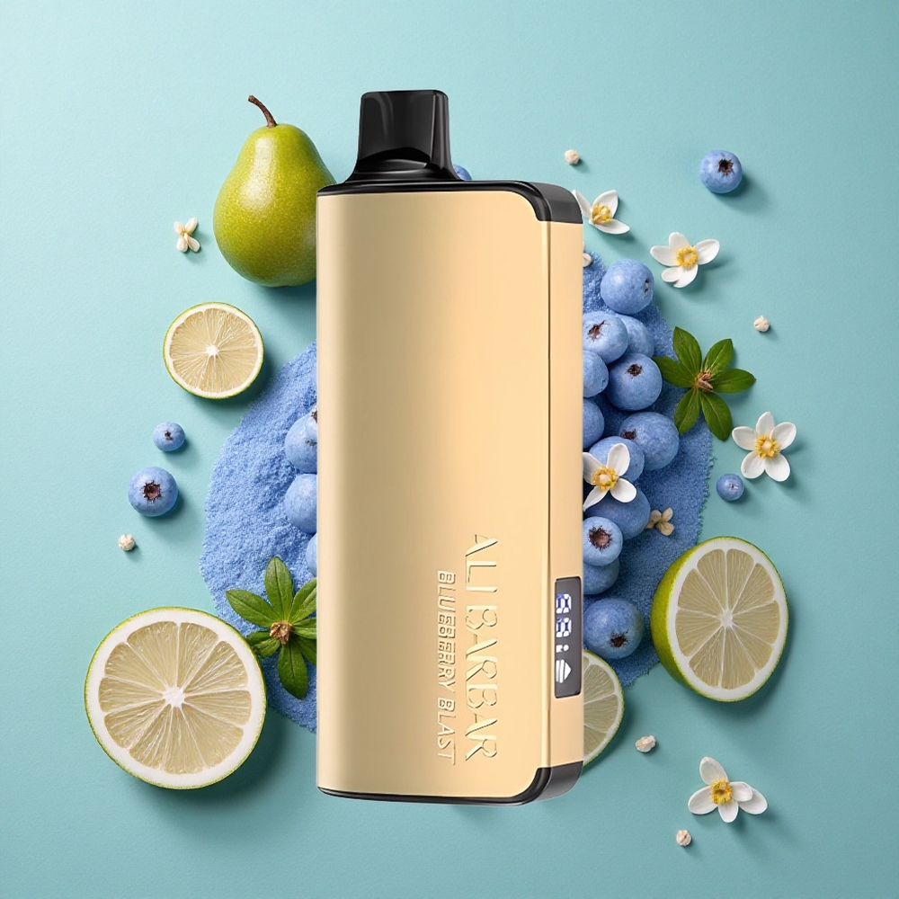 Alibarbar Ingot 9000 Puffs Borovnični Blast z 22ml E-tekočine in LED zaslonom