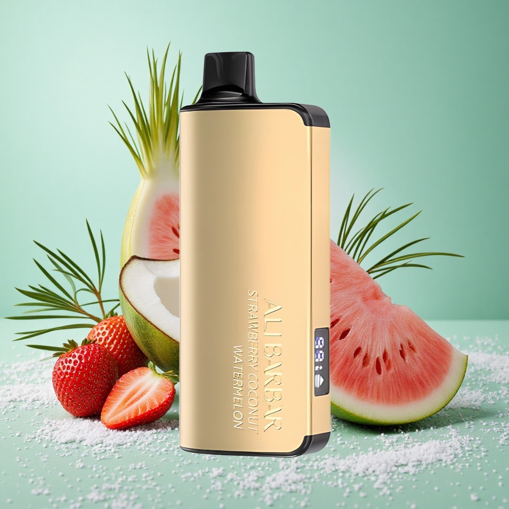 Alibarbar Ingot 9000 Puffs Jagoda Kokos Lubenica z 22ml E-tekočine in LED zaslonom