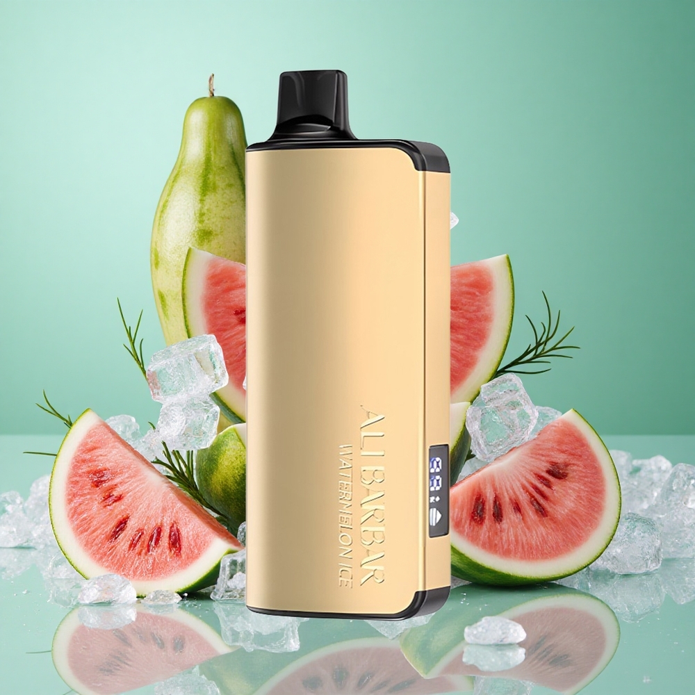 Alibarbar Ingot 9000 Puffs LED zaslon in lubenica led (22ml tekočine)