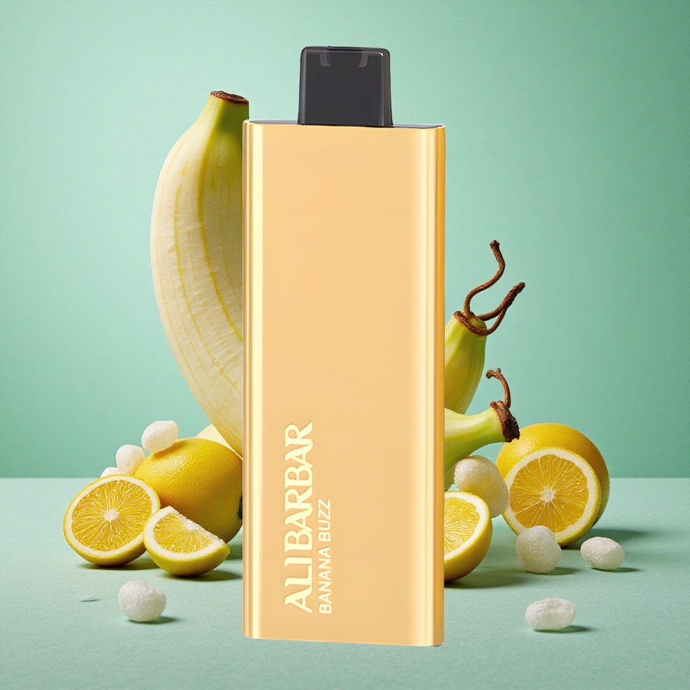 Alibarbar Pandora 7000 Puffs Bananovo Uživanje Za enkratno uporabo Vape z 17 ml tekočine