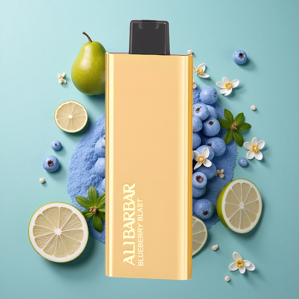 Alibarbar Pandora 7000 Puffs Borovnični Cvet Za enkratno uporabo Vape z 17 ml tekočine