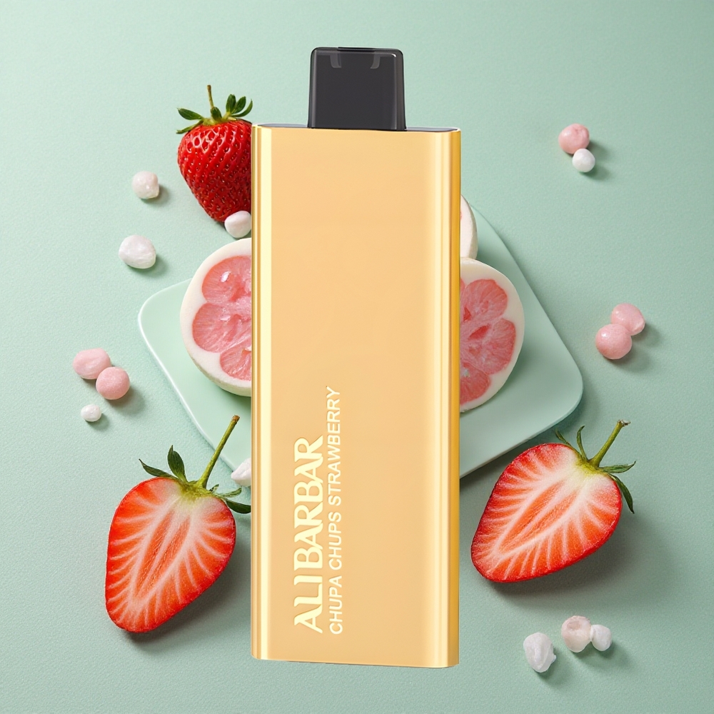 Alibarbar Pandora 7000 Puffs Enkratna Vape z 17 ml E-tekočine Chupa Chups Jagoda