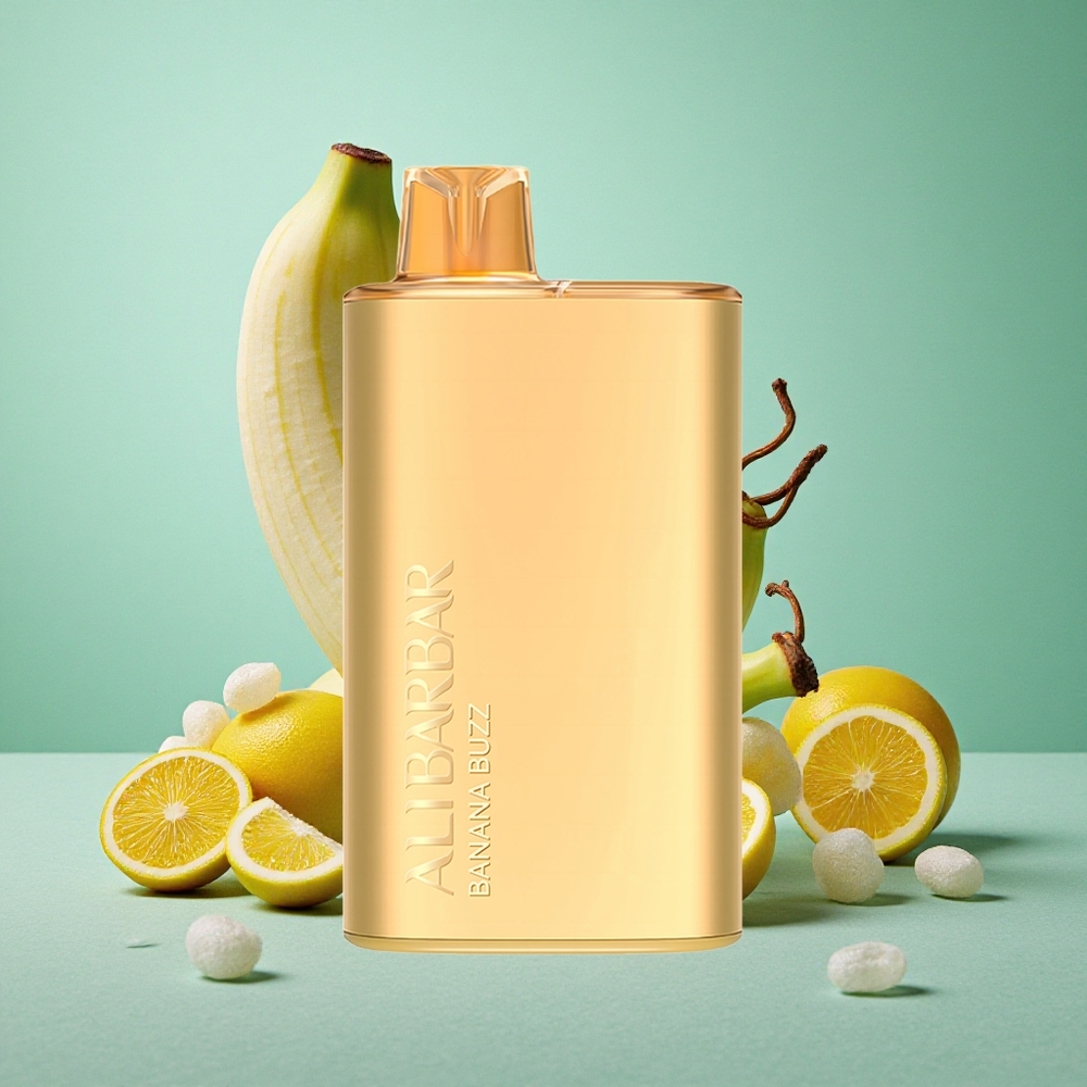 Alibarbar Rich 8000 Puffs Enkratna E-cigareta z 20ml E-tekočine Banana Buzz