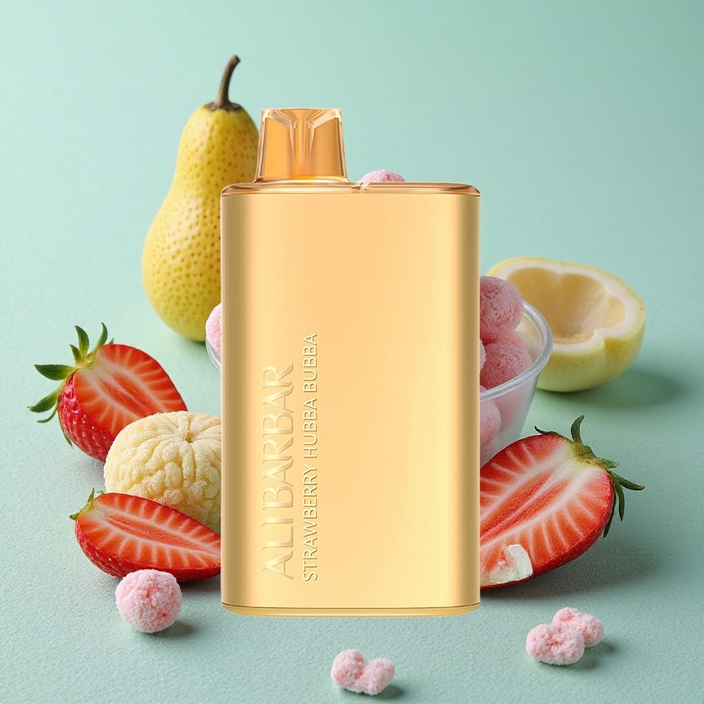 Alibarbar Rich 8000 Puffs Enkratna Vape Jagoda Hubba Bubba z 20ml E-tekočine