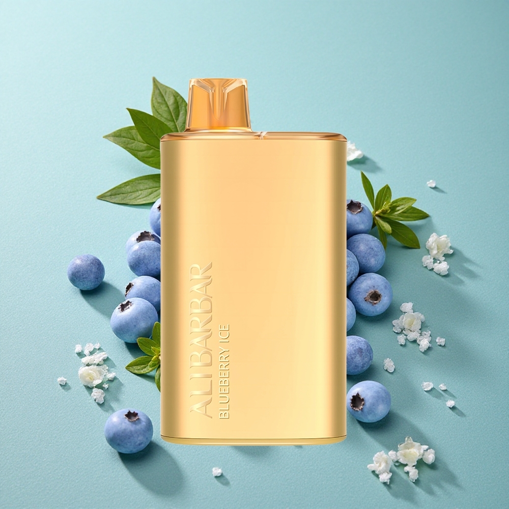 Alibarbar Rich 8000 Puffs Za enkratno uporabo Vape Borovničev Led 20ml E-tekočina Kapaciteta