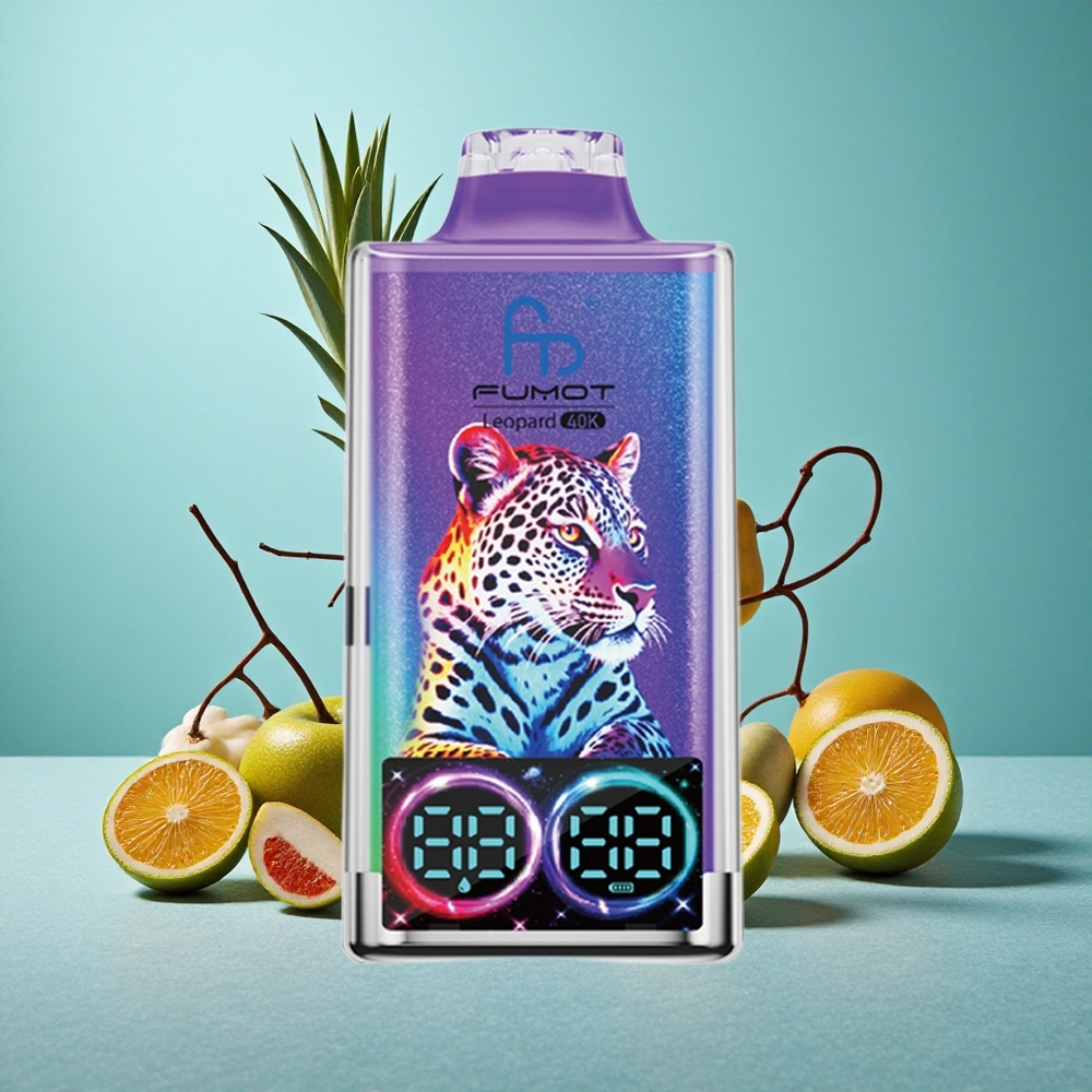 Fumot Leopard 40K Puffs Enkratna Vape z Dual Mesh in Modra Barva