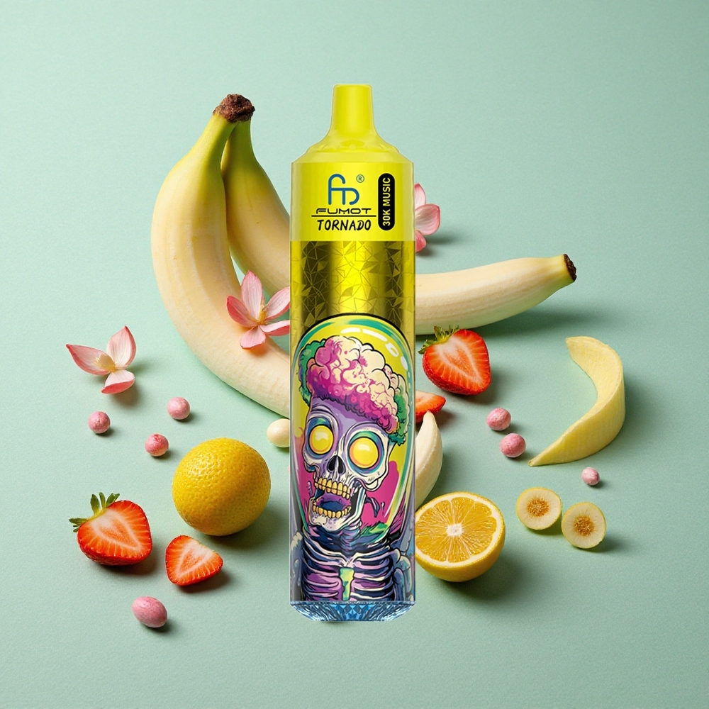Fumot RandM Tornado 30000 Puffs Banan Jagoda Kapaciteta E-tekočine 30mL