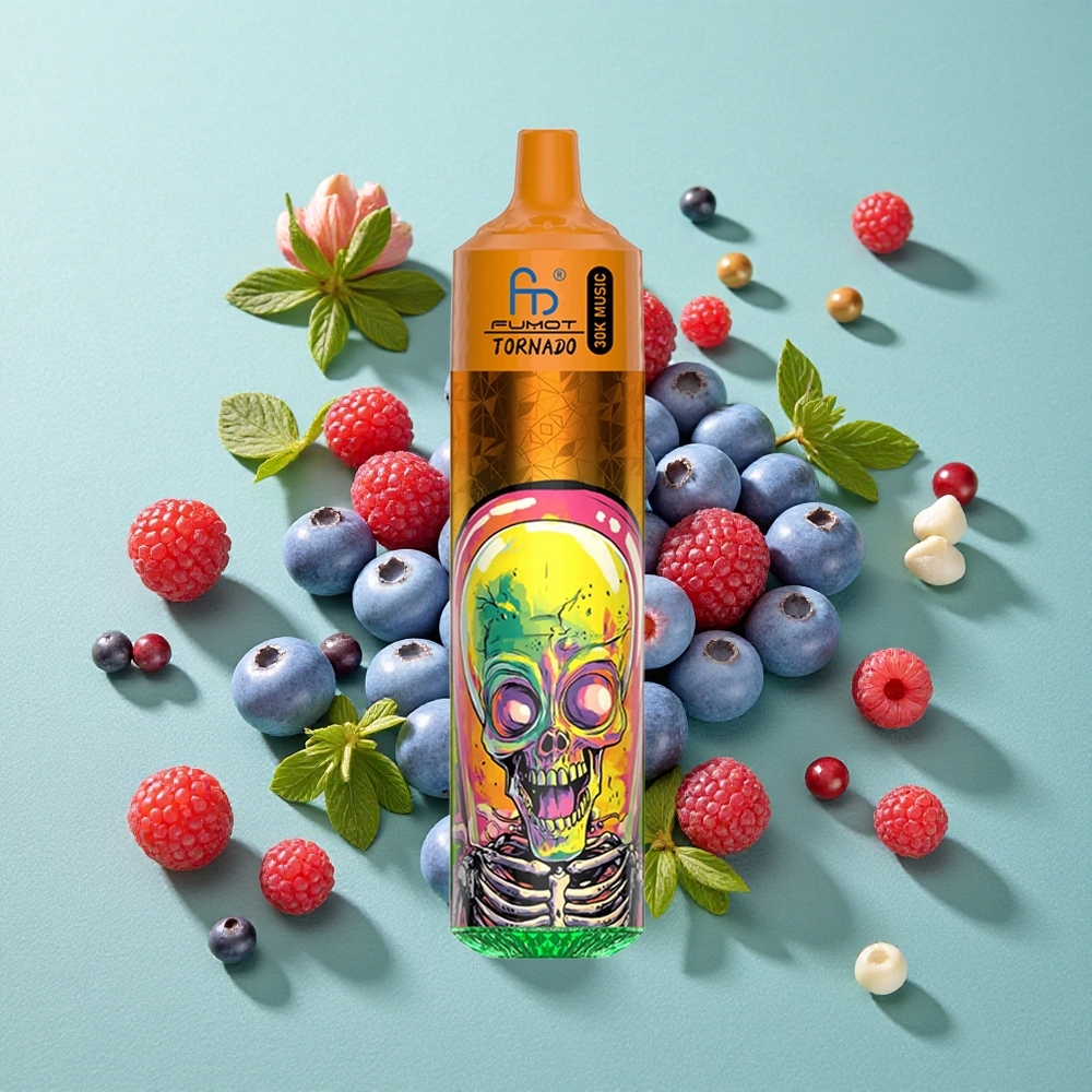 Fumot RandM Tornado 30000 Puffs Borovnica Malina 30mL LED zaslon