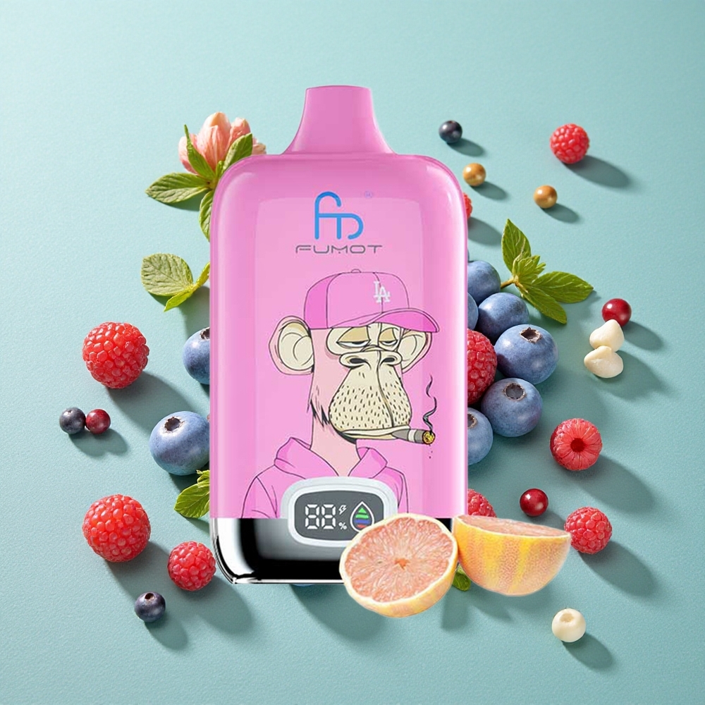 Fumot Tornado Digital Box 12000 Puffs Borovnica Malina z 20ml E-Liquid in Type-C Polnjenje