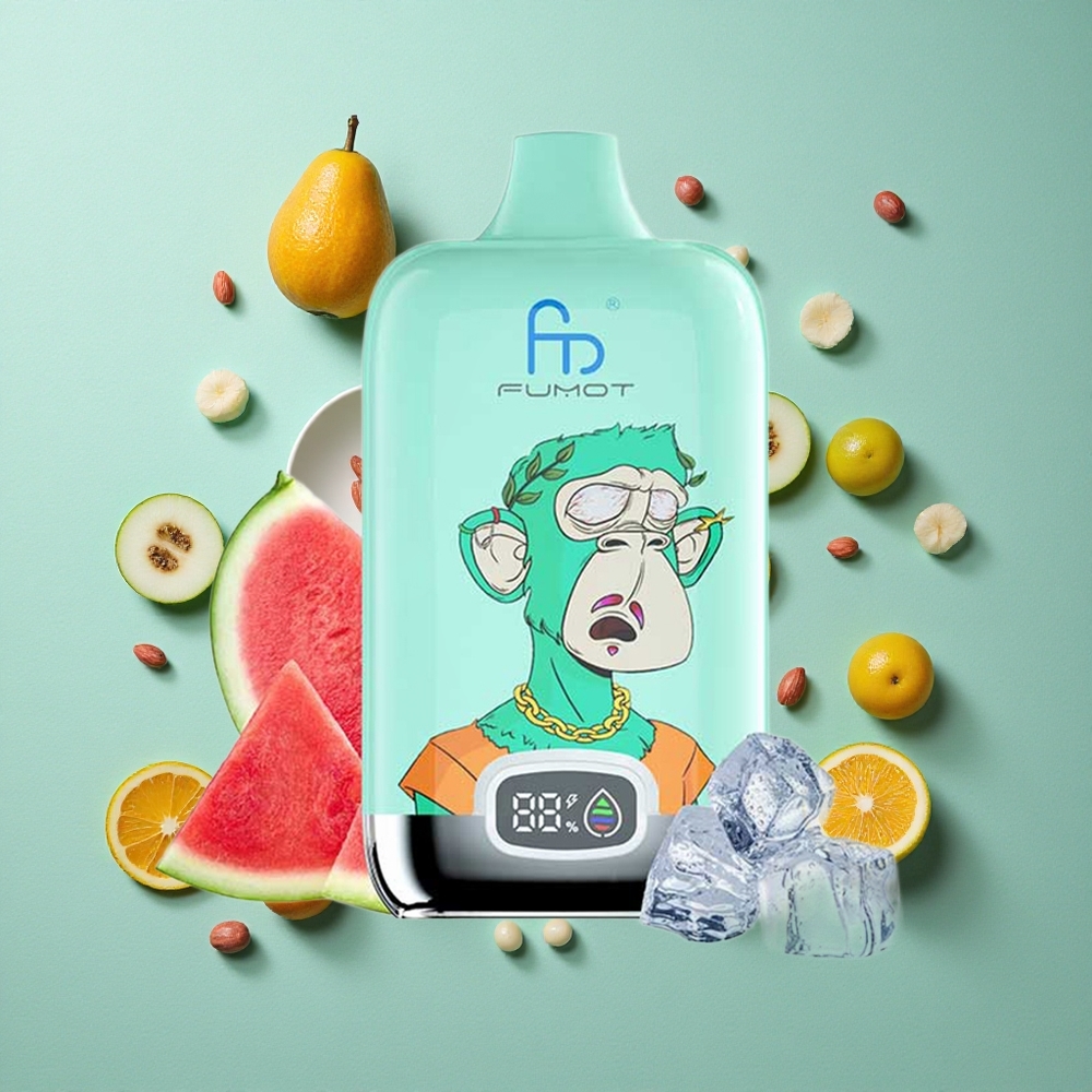 Fumot Tornado Digital Box 12000 Puffs Hladna Meta z 20ml E-tekočine in 550mAh Baterijo