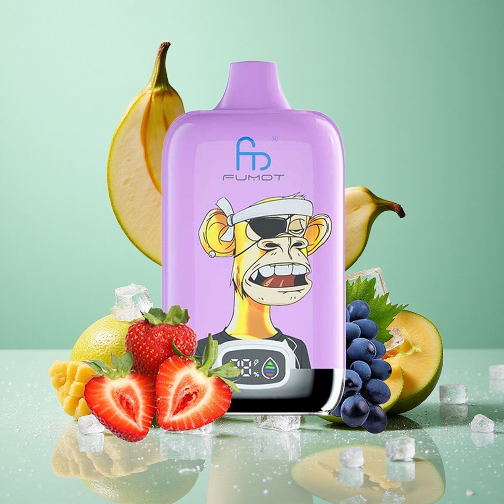 Fumot Tornado Digital Box 12000 Puffs Mango na ledu z 20ml E-tekočine in Type-C polnjenjem