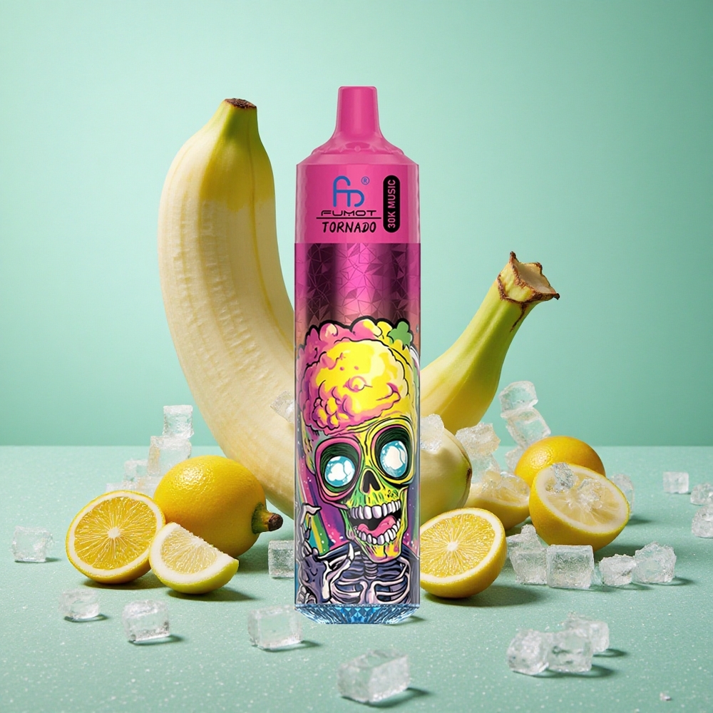 Fumot RandM Tornado 30000 Puffs Banana Ice (Banjin led) z 30mL e-tekočino